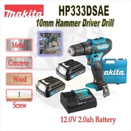 MAKITA HP333DSAE 12V CORDLESS HAMMER DRILL / 2.0AH BATTERY / 10MM HAMMER DRILL / IMPACT DRILL DRIVER