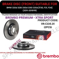 BREMBO GENUINE DISC ROTOR (FRONT) FOR BMW 325d 328i 330d 330i 335d [F30, F31, F34] (2011-2019YR) (33