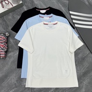 HUD9 Thom B ** Summer 25 Styles Men Women Styles Net Version Short-Sleeved Stitching Beaded Mesh Rou