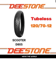 ยางนอกมอเตอร์ไซค์ ไม่ใช้ยางใน เบอร์ 120/70-12 D805 TUBELESS