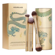 Hourglass Makeup Brush Set Three-Piece Loose Powder Brush Blush Brush Double-Headed Foundation Brush