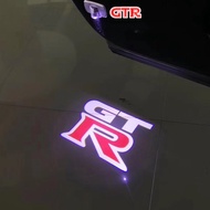 2pcslot GTR Logo Light LED Car Door Warning Light For Nissan GTR R35 R34 Old Teana 04-07 Murano 11-1