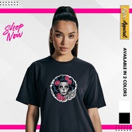 Girl's Premium Cotton Tshirt Rebel Soul Woman S-2XL Black and White Baju