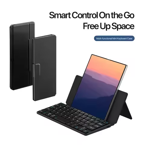 DUX DUCIS 2-in-1 Bluetooth Mini Keyboard with Phone Stand - Universal Compatible Multi-Device for iO