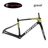 TWITTER gravel Frame Disc Brake Mtb Off Road Bike Carbon Fiber 700c Size 12x142mm 46-54cm Bicycle parts