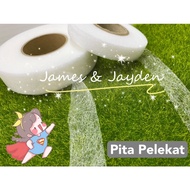 [Meter] Pita Pelekat / Pita Pelekat Kain / Lencana Sekolah / Fabric Adhesive Tape / Pita Pelekat Len