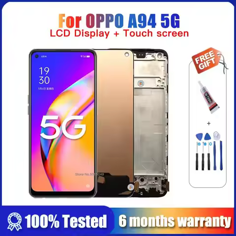 6.43' AMOLED Display For OPPO A94 5G LCD Display Touch Screen Digitizer Assembly Replacement CPH2211