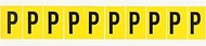 Brady 3430-P 1-1/2" Height, 7/8" Width, B-498 Repositionable Coated Vinyl Cloth, Black On Yellow Col