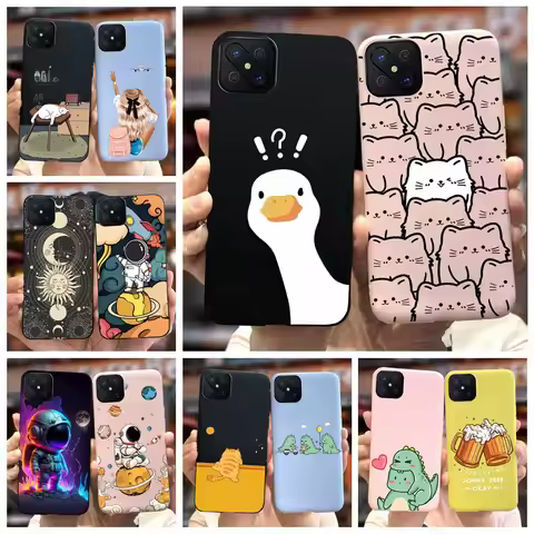 For Oppo Reno 4Z 5G Case CPH2065 Lovely Candy Painted Cover Soft Silicone Phone Case For Oppo Reno4 