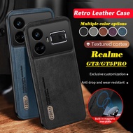 Casing For Realme GT Neo 5 240W GT3 5G Phone Case For Realme GTNeo5 RealmeGT3 2023 Retro Leather Soft Silicone Edge Back Cover