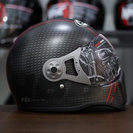 HBC CAKIL PILOT HELMET | CARBON DOF MOTIF | RETRO Helmet