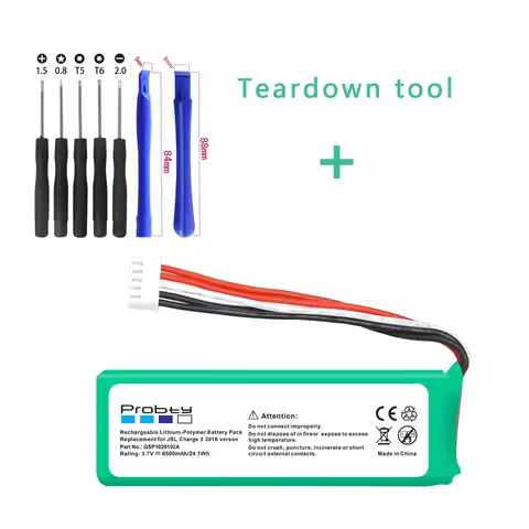 For JBL Charge 3 Charge3 6500mAh Battery GSP1029102A +Teardown tool