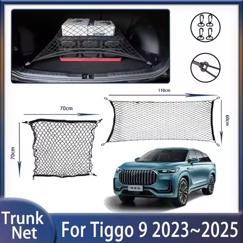 Trunk Net For Jaecoo J8 Chery Tiggo 9 2023 2024 2025 Fulwin T10 Wear-resistant Storage Fixed Elastic