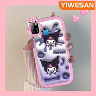 เคส Chenyyyka สำหรับ Infinix Smart 5 Smart 6 Smart 6 Smart 7 Hot 10 Lite เคสการ์ตูนน่ารัก Kuromi Bunny ดีไซน์ใหม่สีสันสดใสเลนส์กล้องถ่ายรูปป้องกันปิศาจน้อยเคสมือถือกันกระแทกและรอยขีดข่วน