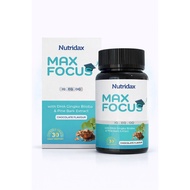 Vitamin Minda Kanak-Kanak | Sokong Fokus, Ingatan & Pembelajaran | Nutridax Max Focus 30 Tablets