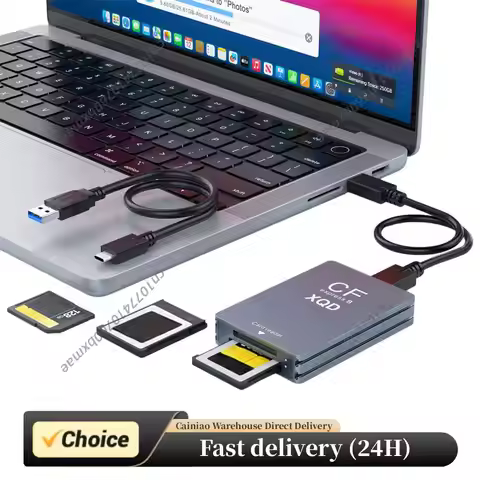 10Gbps XQD/SD Memory Card Reader Support Thunderbolt 3/4 Port Portable CF Express Card Reader for Fi