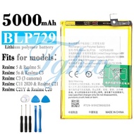 For OPPO Realme 5 5i 5s C3 C11 2020 C11 2021 C21 C21Y C20 Battery BLP729 Battery