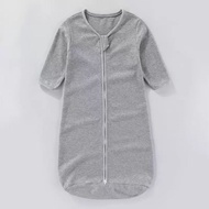 Baby Sleep Sack 0-18เดือนผ้าฝ้าย100% แขนยาวสวมใส่ผ้าห่มเด็ก Sleep Bag 1-Way Zipper 1 Pack 0.5 Tog ถุ