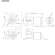 {sunnylife} 2pc Toilet S-eat Rotary Damper Hydraulic Soft Close Rotary Damper Hinge