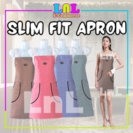 LNL Apron Kitchen Apron Waterproof Oil Proof Appron Slim Fit Aprons Women Work Epron Wanita Kalis Ai
