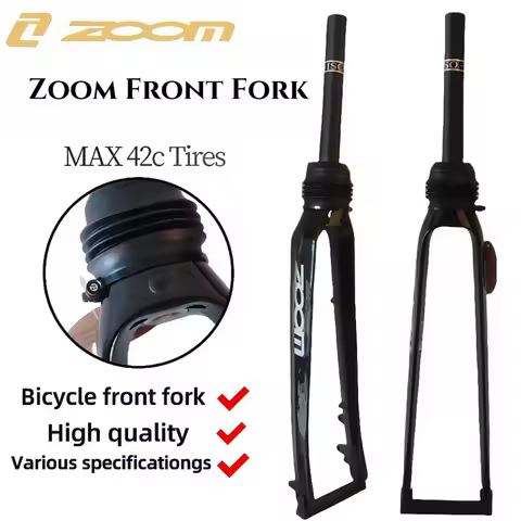 ZOOM Bicycle Fork MTB Mountain Road City Bike Fork Double Shoulder aluminium alloy Shock Absorber Fr