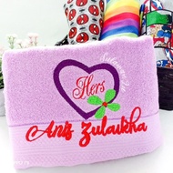 Tuala Mandi Sulam Nama - Personalized Bath Towel