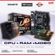 # PCU LEGACY # AMD RYZEN CPU MOBO RAM COMBO SET / RYZEN 5 5500 5600 5600X / RYZEN 7 5700X 5700X3D / 