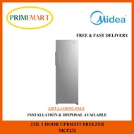 MIDEA MCF232 232L 1 DOOR UPRIGHT FREEZER - 2 YEARS MIDEA WARRANTY + FREE DELIVERY