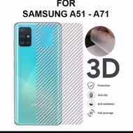 Stiker Skin Carbon Samsung A51 / Garskin A51 / Back Screen Samsung A51