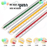 GESH1 Scale Ruler Multi-functional Design Ruler Stationery Student Technical Ruler