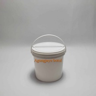 1 Kg White HDPE Pail Bucket + Ttp A HDPE Bucket/ Pail Bucket/ Paint Bucket/ 1 Kg Bucket/