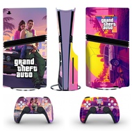 GTA 6 PS5 Pro Disc Skin Sticker Protector Decal Cover for Console Controller PS5 Pro Disk Sticker Vi