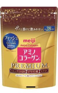 日本明治金裝氨基膠原蛋白粉補充裝 196克