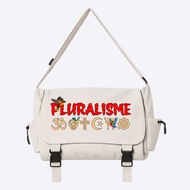 Afz.id icon Bird Pluralism Sling Bag, Stylish Unisex School and College Canvas Sling Bag