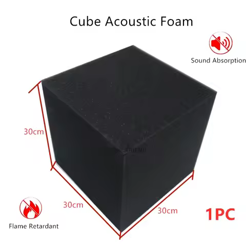 1PC 30x30x30cm Cube Acoustic Treatment Foam Fill Block Corner Bass Trap Accessorie Sound Absorption 