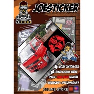 STICKER LORI ABANG PERGI BERJUANG SAIZ 12X11 INCI