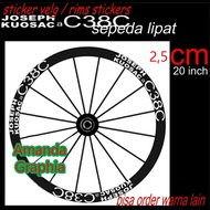 Seli Joseph Kuosac 20 inch Folding Bike Rim Stickers 2.5cm Wide