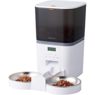 ELECOM Automatic Feeder for Cats, Small and Medium Dogs, 6L (Approx. 3.3kg) with Timer Function, Rec