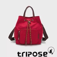 tripose 漫遊系列岩紋手提斜背水桶包 番茄紅