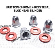 [PROMO] MUR BLOK HEAD HONDA SUPRA ASTREA LEGENDA GRAND IMPRESA PRIMA STAR WIN 100 MUR TOPI CHROME M7