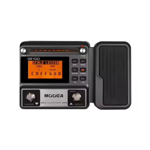 MOOER GE100 Multi-Effects Guitar Pedal with 80 Presets, 66 Effects, Loop and Expression Volume Pedal
