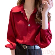 Kemeja Wanita Wanita Baru Wanita Rekaan Deria Niche Chiffon Awal Musim Bunga Baju Putih Muda Baju Pe