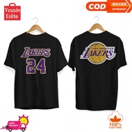 (Promo)NBA LAKERS BASKETBALL T-shirt / NBA LAKERS BASKETBALL word motif Distro t-shirt / Men's Women