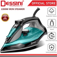 DESSINI ITALY Electric Ceramic Soleplate Garment Steam Iron Sprayer Steamer Clothes Brush (2200W)