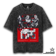 GANAMOZ BIGBANG Stone Wash Oversize T-shirtkaos band | Oversized T-Shirt Wanita | Men's Oversized T-