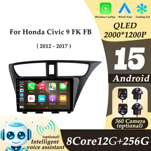 Right Hand Drive for Honda Civic 9 FK FB 2012 - 2017 Split Screen CarPlay Video Audio Multimedi Play