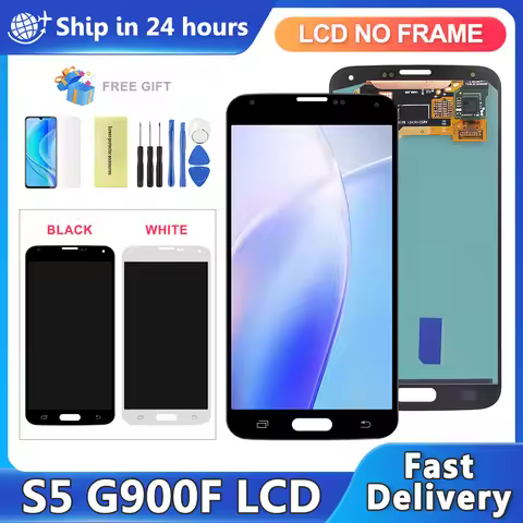 5.1'' SUPER AMOLED For Samsung S5 G900 G900F G900H i9600 G900A LCD Display Touch Screen Digitizer As
