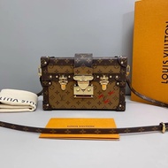 LV路易威登Petite Malle老花焦糖色大號硬盒子