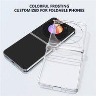 For ZTE Nubia Flip 5G Fashion Business 3-in-1 Transparent Fold Flip Phone Casing for ZTE Libero Flip