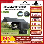 MY💕Ready stock💕MOUNTAINHIKER Inflatable Tent 8+8㎡pro Family Tent Luxury Tent Rainproof Thickened Qui